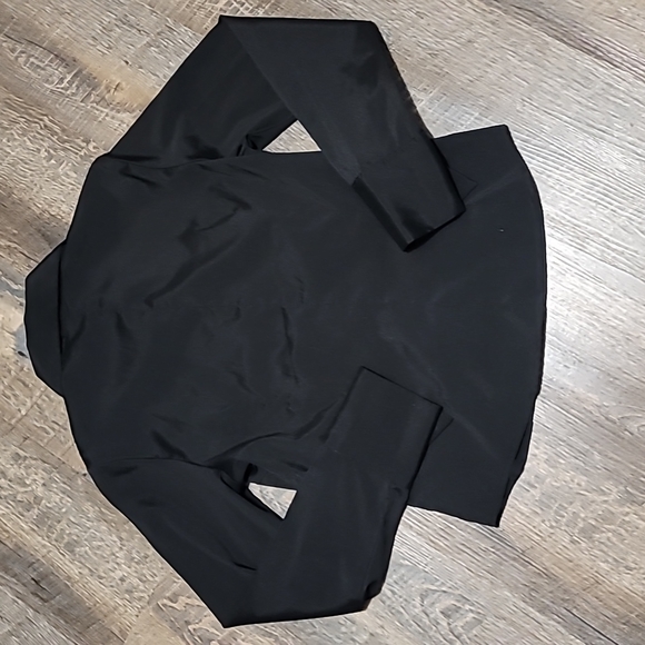 Gently Loved girls dress shirt size medium by beechers Brook stretch black shiny - Picture 6 of 9